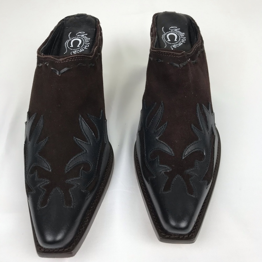Charlie 1 Horse Black and Brown Western Boot Shoe